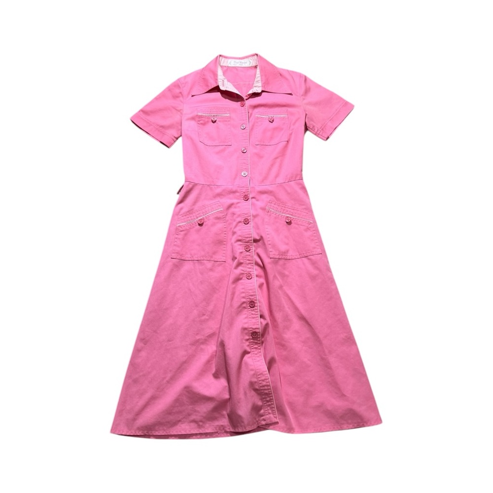70s Vintage Betty Barclay Pink Dress